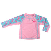 Baby Rashguard Long-Sleeved Swim Top - Franny Flamingo*