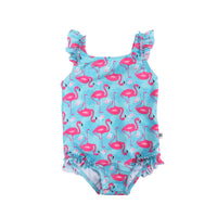 Baby Ruffled One Piece Swimsuit - Franny Flamingo*