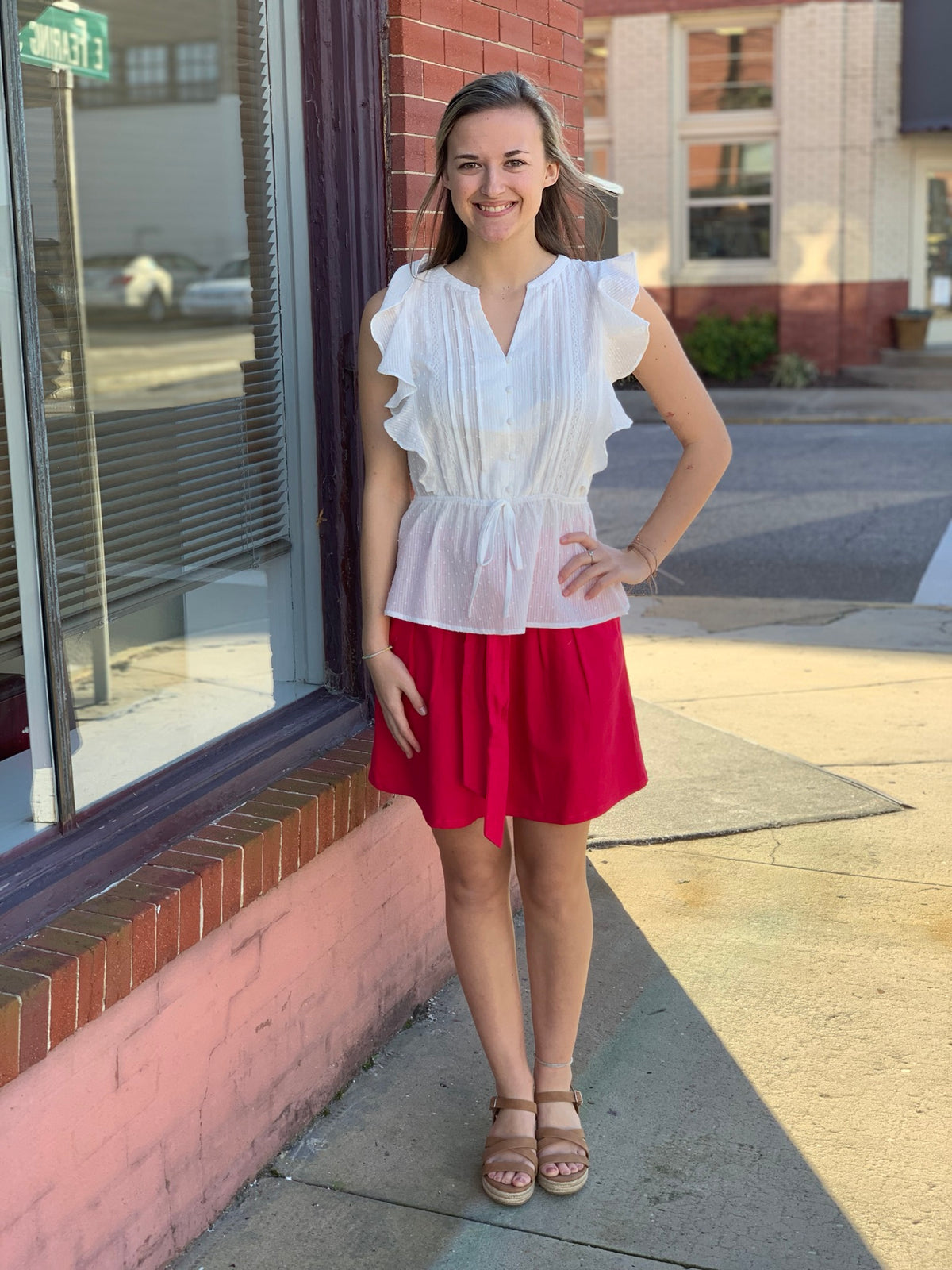 Hot Pink Tie Skirt*