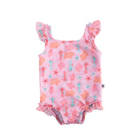 Baby Ruffled One Piece Swimsuit - Sally Seahorse*