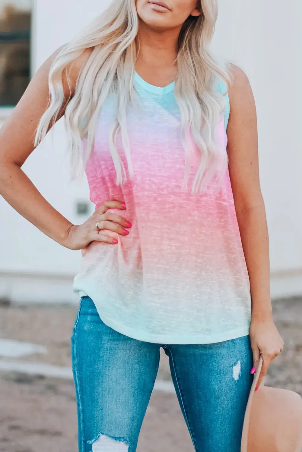 Multicolor Ombre Tank Top*