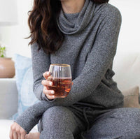 Hello Mello Cuddleblend Cowl Neck Top*