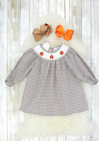 Smocked Pumpkin Dress.*