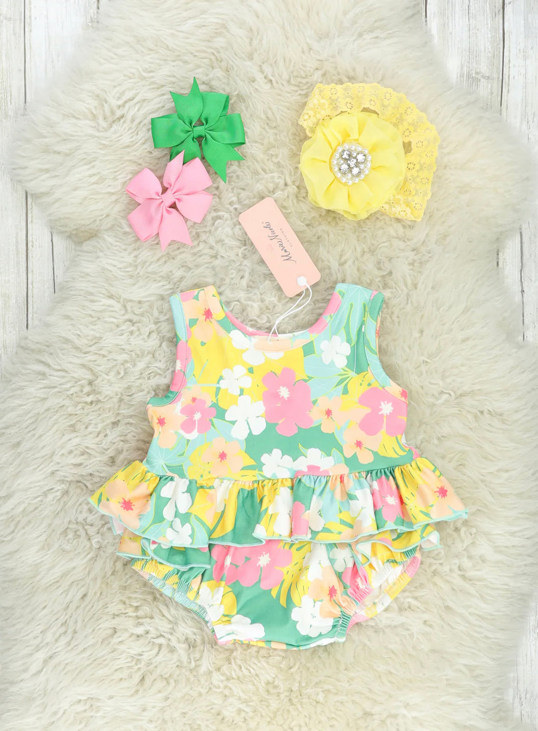 Bright Ruffle Tank & Bloomers Set*