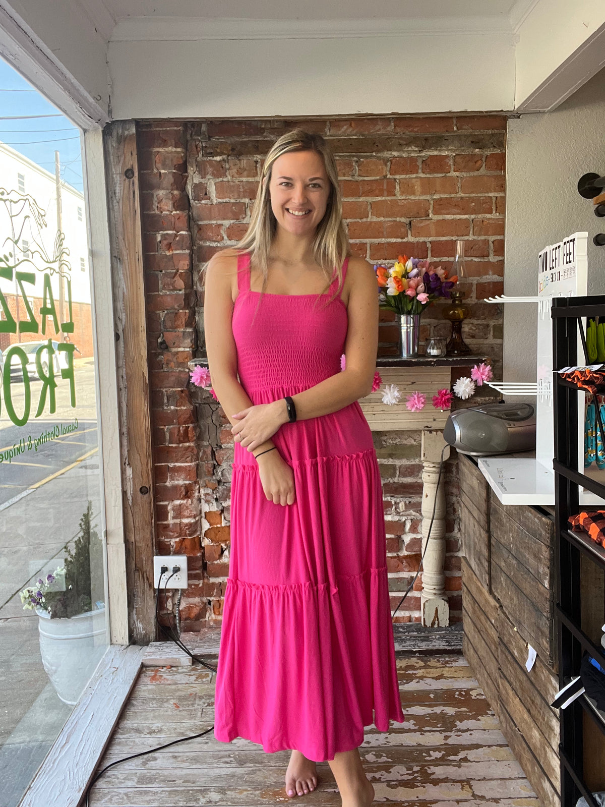 Z Smocked Midi Dress*